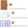 Amazon Cuaderno A6 Hebilla Bolsillo de Solapa Portátil Cuaderno de Pantalón Hojas Sueltas Libreta Presupuesto de Efectivo