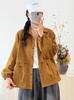 Chaquetas Casuales de Primavera y Otoño 2025 Nuevas Blusas Holgadas Chaquetas de Manga Larga Ropa de Trabajo Talla Grande Color Sólido Productos de Exportación