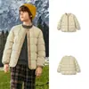 Roupas Infantis Balabala Jaqueta Leve de Penas para Crianças Maiores, Casaco de Moda de Inverno para Meninas e Meninos, Confortável