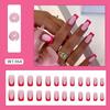 Comprimento médio europeu e americano ins estilo vermelho francês unha beleza moda hot girl unhas maduras unhas de beleza das mulheres