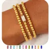 Pulseiras de 12 Pedras de Nascimento Amazon Transfronteiriças, Modernas e Únicas, Estilo Europeu e Americano de Nicho, Pulseiras Elásticas Empilháveis para Mulheres