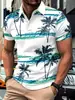 Amazon Transfronterizo Europeo y Americano, Estación Independiente Impresión Digital 3D Moda Masculina Casual Playeras Polo Venta Directa de Fábrica