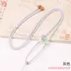 Cuerda para Collar Cloisonné Tejida a Mano Oro Cinabrio Hebilla de Seguridad Estilo Chino Cuerda para el Cuello Cuerda con Colgante Xiangyun Ruyi