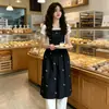 Delantal para Cocina Casera, Delantal con Correa Impermeable de Taslán, Delantal Bordado Resistente al Aceite para Ropa de Trabajo de Panadería, Disponible Impresión de Logo