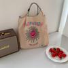 37231 japonês ballchain donut bordado saco de compras nicho commuter grande capacidade nylon shoulder bag
