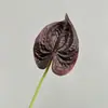 Flor Artificial Blanca y Roja Tallo Único Pu 3D Realista Boda Decoración del Hogar Planta Verde Artificial Flor de Paisajismo Material Flor Grulla de Fuego Rey