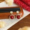 Estilo retrô elegante todos os brincos de pérolas combinando moda feminina leve luxo micro-incrustado zircão pingente brincos socialite elegantes