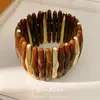 Pulsera de Cuerda Elástica con Empalme Degradado de Acrílico, Pulsera de Lujo Ligero de Nicho de Gama Alta, Accesorio de Mano con Personalidad y Temperamento Estilo Europeo y Americano