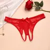 Calcinha Sexy de Renda Peça Única para Mulheres, Totalmente Transparente, Tanga Sedutora, Sem Forro na Virilha, Fácil de Tirar, Estilo Europeu e Americano, T-Back