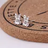 Brincos de Tarraxa Florais com Strass e Pérolas para Mulheres, Estilo Coreano de Feira de Rua, Brincos Pequenos Geométricos com Strass em Formato de Coração, Aço Inoxidável
