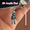 Adornos Colgantes Decorativos, Tapón Antipolvo para Teléfono Móvil, Tipo-C 2D Acrílico con Forma de Gato Lindo Pieza Plana de Interfaz