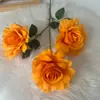 Floristería de Simulación de Boda Naranja Material de Flores Naranja Naranja Tema Arreglo de Lugar de Boda Hotel Arreglo de Flores de Plástico