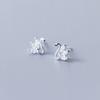 Moda Personalidade Elegantes Brincos de Cisne de Zircônia Brincos Simples Frescos da Sorte Diamante Pequeno Cisne Joias de Orelha