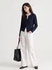 Cardigan de Lã com Trança Vintage para Mulheres, Novo Casaco Suéter de Gola Redonda e Manga Longa Outono 2026, Top Versátil Emagrecedor