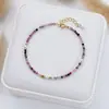 Pulsera de Perlas de Agua Dulce Forma de Arroz Piedra Natural Hilo para Mano de Mujer Cristal de Turmalina Multifacético Sensación de Alta Gama Joyería de Mano Nueva Venta al por Mayor