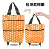 Carrito de compras plegable para supermercado con ruedas, carrito de comestibles portátil para uso doméstico, carrito de bolsa de compras pequeño de mano, plegable
