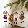 Cross-border novas decorações de Natal de Natal pendurado contas de linho árvore de Natal boneca de neve idosa pingente atacado