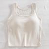 Nuevo Ropa Interior Térmica Gruesa Cepillada de Otoño para Mujer Chaleco con Almohadilla en el Pecho para Usar como Prenda Exterior Tirantes Anchos Encaje Espalda Bonita