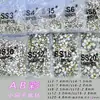Broca redonda pequena de fundo chato multi-especificação 1440 peças sem queda de fundo vidro lote inteiro acessórios de diamante deslumbrantes embalagem mista brocas para nail art