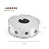 Calentador de Té Japonés de Acero Inoxidable Redondo Calentador de Té Base para Velas Calentador Calentador de Té Soporte para Té