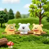 Accesorios de dibujos animados para manualidades, cara sonriente tridimensional, figura de perro linda, decoración divertida para escritorio, accesorios de interior, materiales al por mayor