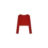 Conjunto de Cardigã Vermelho e Vestido de Alça Branco Primavera/Verão para Mulheres 2026 Novo Único e Bonito Vestido Longo