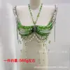 Corrente de Peito com Franja de Miçangas Artesanal Transfronteiriça Europeia e Americana para Mulheres, Decoração Sexy de Corrente Corporal para Festa na Praia, Acessórios Inovadores para Boate
