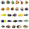 50 Pegatinas Transparentes de Peces Ornamentales Tropicales para Decoración, Cuaderno Hecho a Mano, Computadora, Maleta, Refrigerador, Dispensador de Agua Materiales DIY