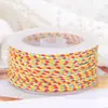 Fio de algodão de três cores de quatro fios Boting, pulseira de cordão colorido trançado feito à mão DIY, cordão para alça, resistente ao desgaste, material de cordão sem trama