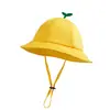 Salida de Otoño Sombrero Amarillo Personalizado para Niños Sombrero de Pescador con Protección Solar para Estudiantes de Primaria Sombrero de Protección Solar para Exteriores para Salida de Primavera y Construcción de Equipo de Jardín de Infancia