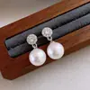 Qingtao Xi Ying Arete de Perla Estilo Coco Francés Aretes Diseño de Nicho Sentido de Diseño Aretes de Lujo Ligero Venta al por Mayor