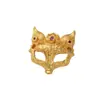 Pulsera Colgante Máscara de Zorro Chapada en Oro Cobre Circonita Zorro Llama Hueca Accesorios DIY Venta al por Mayor Collar Pulsera