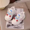 Zapatos para Niños Zapatos Blancos Pequeños 2026 Nuevo Otoño Niños Zapatos Deportivos de Tabla Estudiante Niñas Velcro Ligeros Versátiles