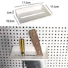 Acessórios para Painel Perfurado com Furos Redondos Universal 6mm Espaçamento de 32 Furos Gancho J Caixa de Armazenamento Prateleira de Metal Rack de Armazenamento Suporte para Teclado