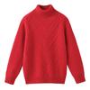 2025 Nuevo Otoño e Invierno Lana Pura Engrosado Cuello Alto Tejido de Punto Manga Larga Jersey Retorcido Color Sólido Ropa para Niños y Niñas