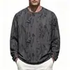 Camiseta de manga larga estilo americano para hombre y mujer, de corte holgado, cuello redondo, top informal tipo jersey, para primavera y otoño 2026, transfronterizo