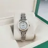 Relógio Laojia Datejust Feminino 28mm Mostrador Anel Dente de Cachorro Rosa Nicho Diamante Quartzo Relógio Feminino de Luxo Leve
