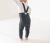 Pantalones de Tobillo Lisos para Bebé de Primavera y Verano, Ropa Exterior de Raya Diplomática, Pantalones con Tirantes para Bebé de Hombre y Mujer, Pantimedias para Bebé