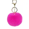 Nuevo Llavero Hebilla Bola de Pelo de Unicornio PU Imitación Piel de Conejo Rex Moda Colgante para Bolso de Mujer Venta Directa de Fábrica