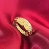 Varios Estilos de Anillos para Mujer con Diseño de Lluvia de Meteoros en Forma de Corazón, Anillos con Caracteres de Bendición, Joyería de Latón con Acabado Cepillado de Artesanía Fina al por Mayor