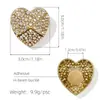 Anillo de Moda de Metal Plateado con Diseño de Estrella y Corazón, Incrustado con Perlas, Hebilla de Zapato Exquisita de Lujo Ligero Chapada en Oro para Zuecos