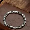 Pulsera de Diamantes Personalizada con Patrón de Paz Estilo Turco Chapada en Plata Pulsera Retro Verde Palacio Venta Directa de Fábrica