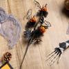 Decoraciones de Halloween transfronterizas, calabaza de terror, esquejes de hojas de arce negras, ramo, festival de fantasmas, accesorios para fiestas en casa
