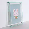 Porta-Retrato Transparente Simples de Acrílico para Mesa, Pendurar na Parede Estilo Ins, Arte com Flores Secas, Moldura para Quebra-Cabeças, Porta-Retrato