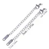 Cadena de Cola de Acero Inoxidable de 5 cm que Conserva el Color con Cierre de Pinza de Langosta Set Cadena de Extensión para Collar Pulsera Accesorios de Joyería DIY