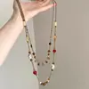 Diseño de Nicho Europeo y Americano Gargantilla de Corbata Calada Collar Largo, Accesorio Versátil y de Alta Gama para Chicas a la Moda