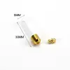 Atacado do Fabricante Fio Torcido Dourado 6mm Tampa Escultura de Arroz Garrafa de Desejos Abridor de Lata Pingente de Garrafa de Vidro Pequena Vermelho-Cínábrio Transparente