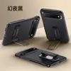 Capa para celular Huawei Pura X View com alça de pulso, suporte metálico giratório, textura de couro galvanizado, capa protetora anti-queda