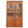 Decoración china directa de fábrica celosía de madera maciza partición nuevo chino madera antigua puerta ventana Clásico