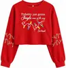 2026 Europeu e Americano Transfronteiriço Saúde Infantil Plus Veludo Impressão 3D Gola Redonda Moletom Pulôver de Natal Moletom Casual Top